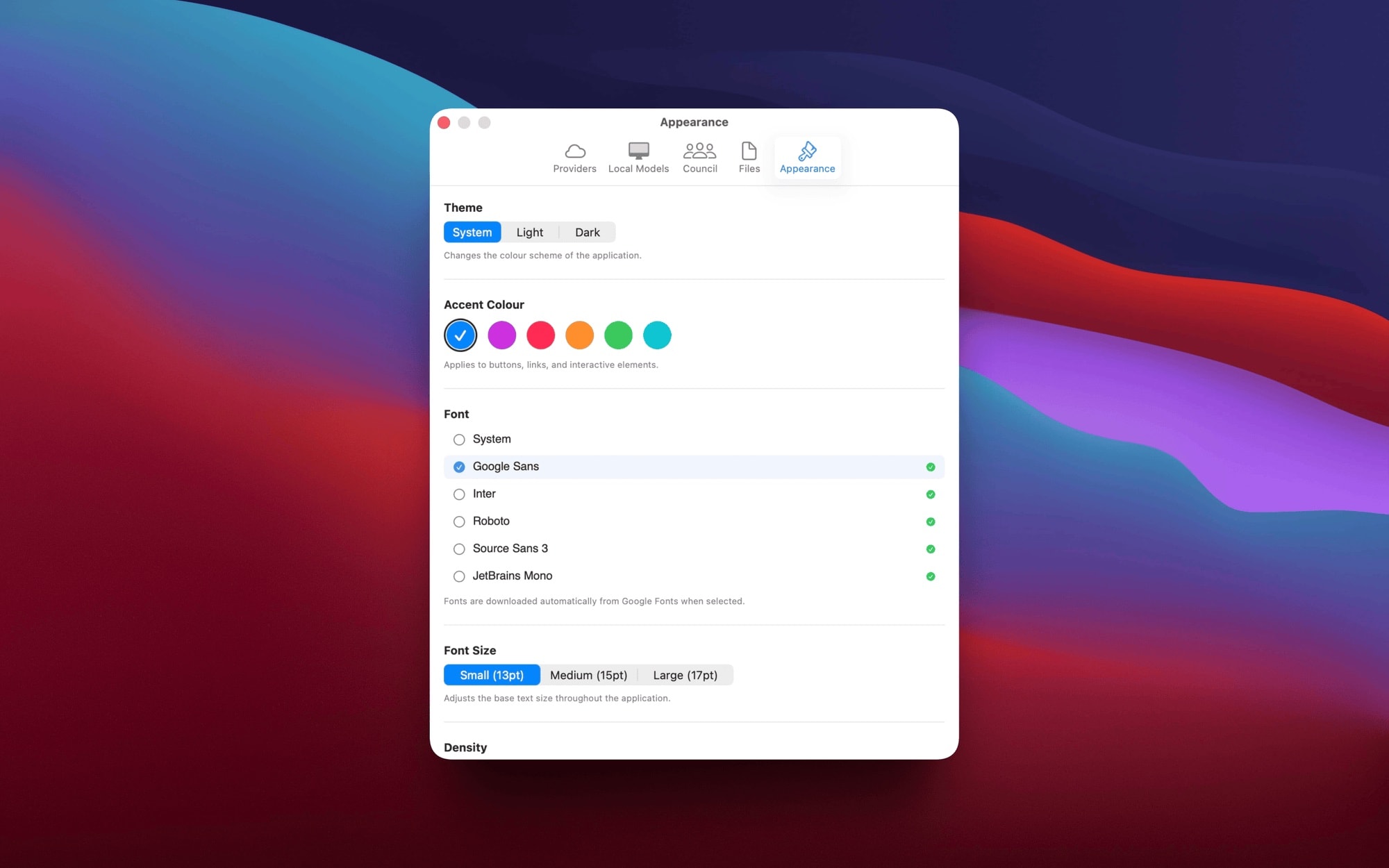 Settings and configuration